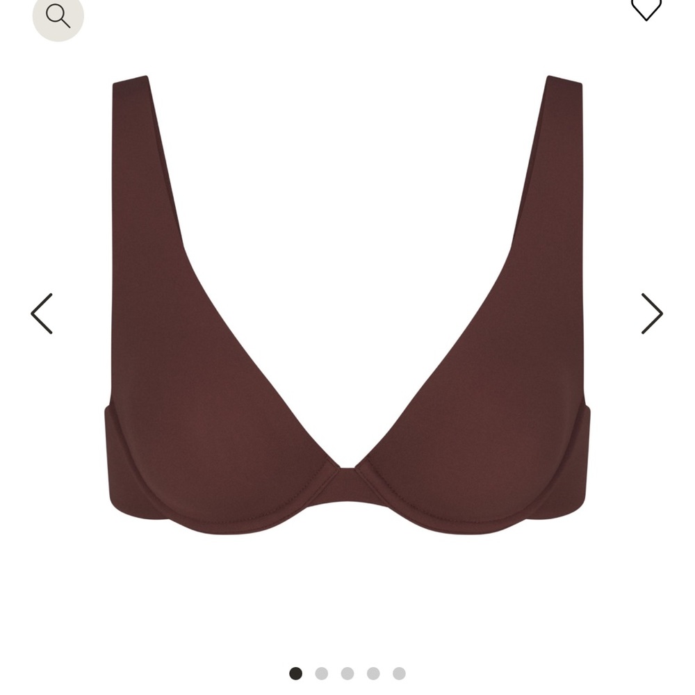 SKIMS Unlined Apex Plunge Bra in ONYX 38DD